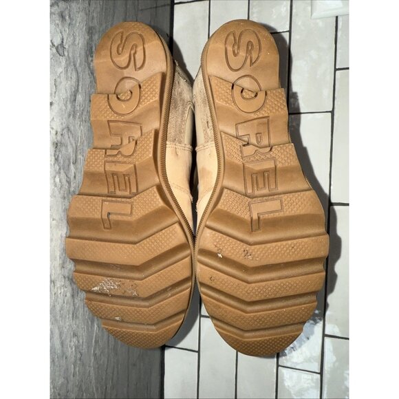 Sorel Joan of the Arctic Chelsea Wedge Heel Lined Boots Booties Beige Womens 6.5 - Picture 6 of 7